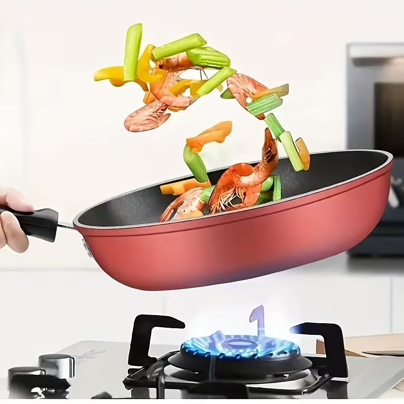 Nonstick Fry Pan, Induction Compatible, Lightweight Smokeless Frying Pan for Gas & Smooth Surface Stovetops, for Steak, Pancakes, Breakfast, Diamond Pattern Random