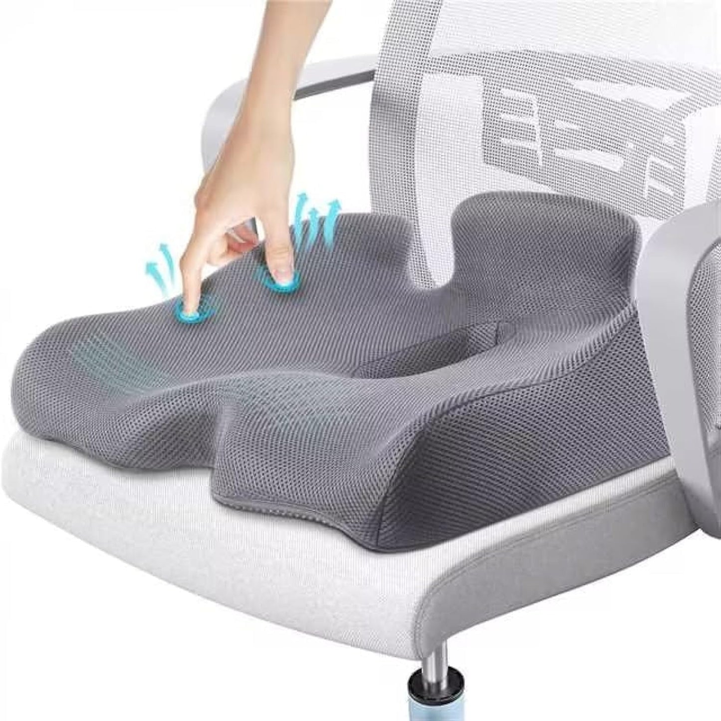 Memory foam office chair cushions, car seat back support cushions with a washable cover