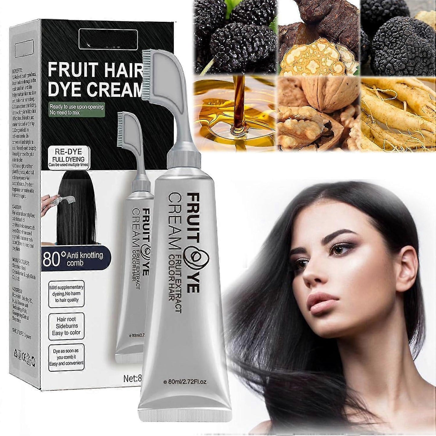 Fruit Hair Dye Cream كريم صبغة شعر بالفواكه