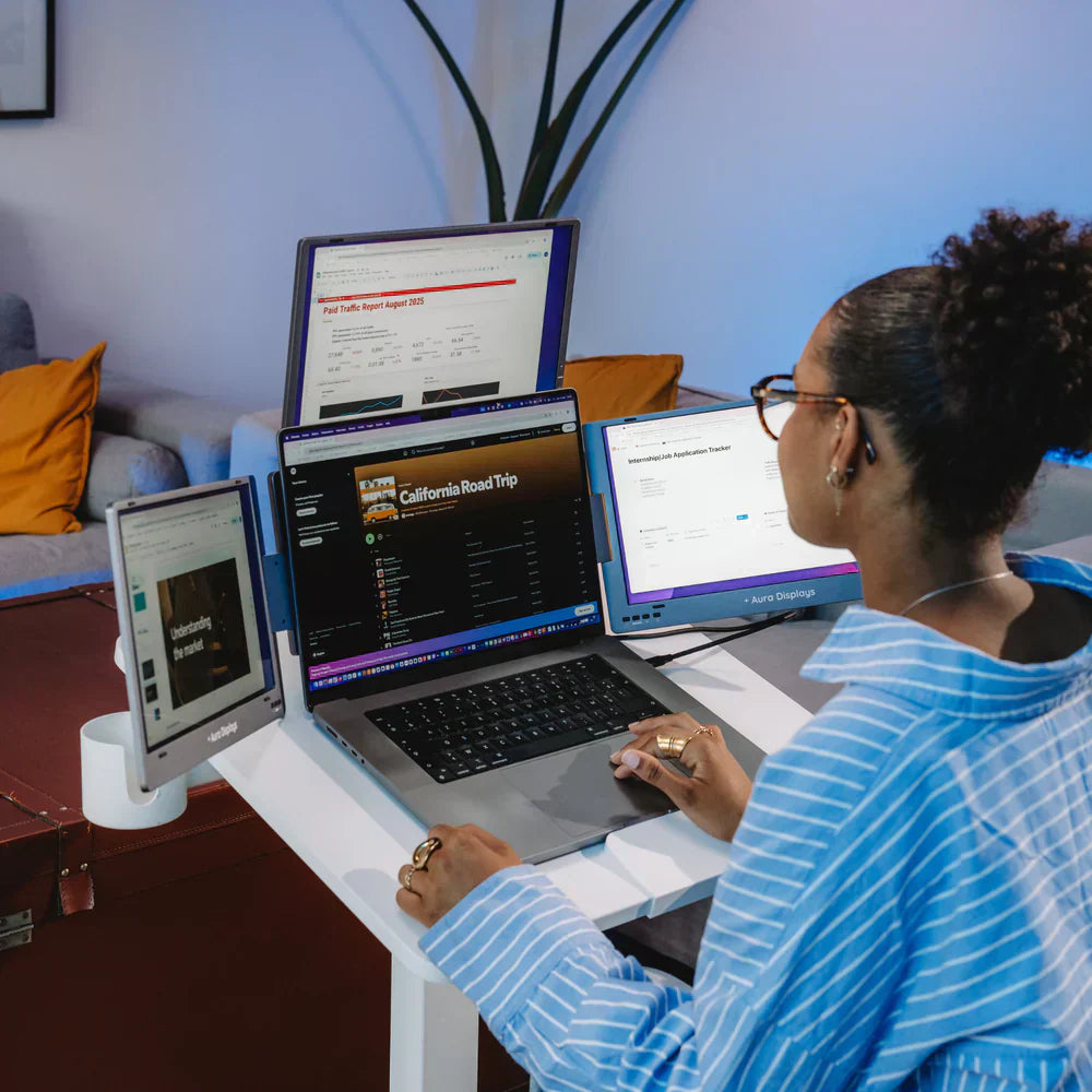 Triple Boost 14 Pro – Triple Screen Laptop Extender  -  تريبـل بوست 14 برو – شاشة ثلاثية للابتوب