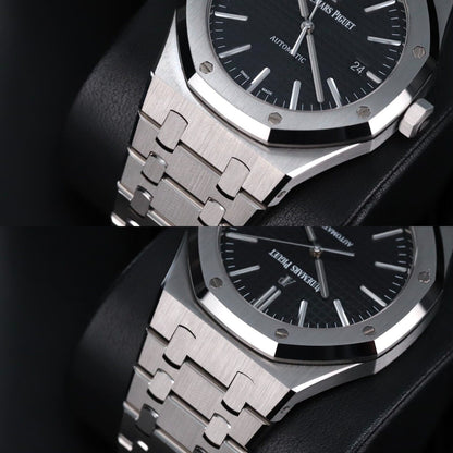Audemars Piguet Royal Oak 41mm Steel Case Black Dial Steel Bracelet Automatic Date