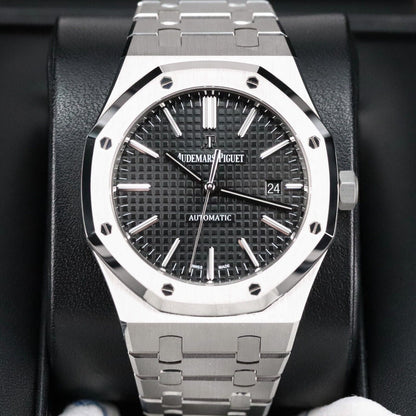 Audemars Piguet Royal Oak 41mm Steel Case Black Dial Steel Bracelet Automatic Date