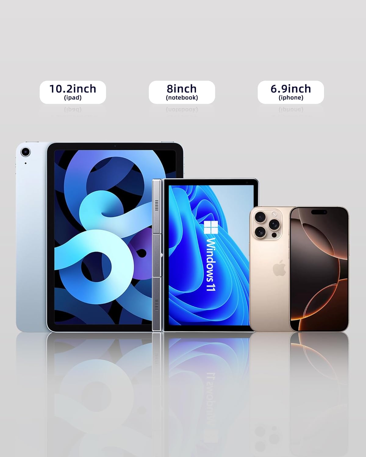 Smart 2-in-1 Mini Laptop – 8" Touch Screen, Windows 11 Pro, 12GB RAM, 512GB SSD  -  لابتوب ذكي صغير 2-في-1 بشاشة لمس تدعم الكتابة، ويندوز 11 برو