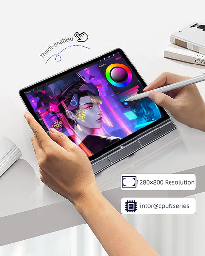 Smart 2-in-1 Mini Laptop – 8" Touch Screen, Windows 11 Pro, 12GB RAM, 512GB SSD  -  لابتوب ذكي صغير 2-في-1 بشاشة لمس تدعم الكتابة، ويندوز 11 برو