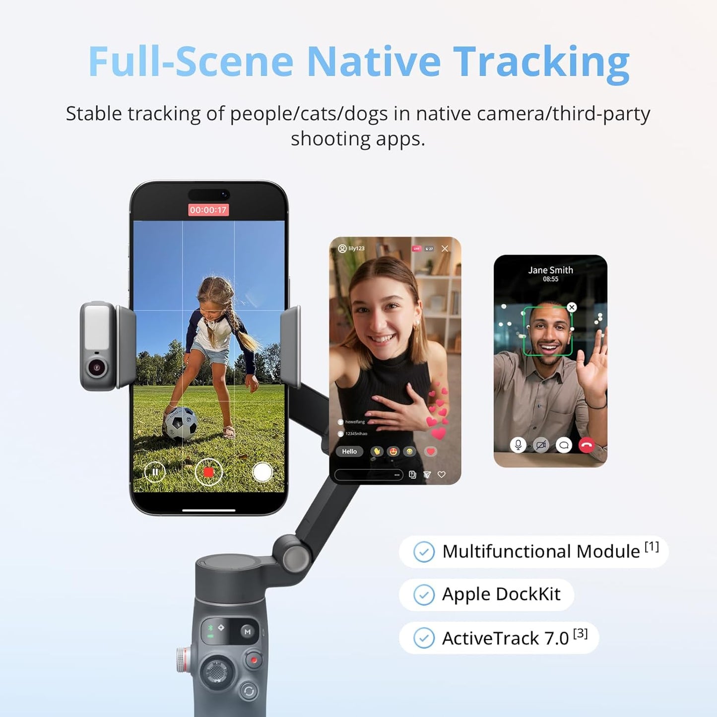 DJI Osmo Mobile 8 Phone Stabilizer مثبت تصوير للجوال | Built-in Tripod & Extension Rod | 10h Battery