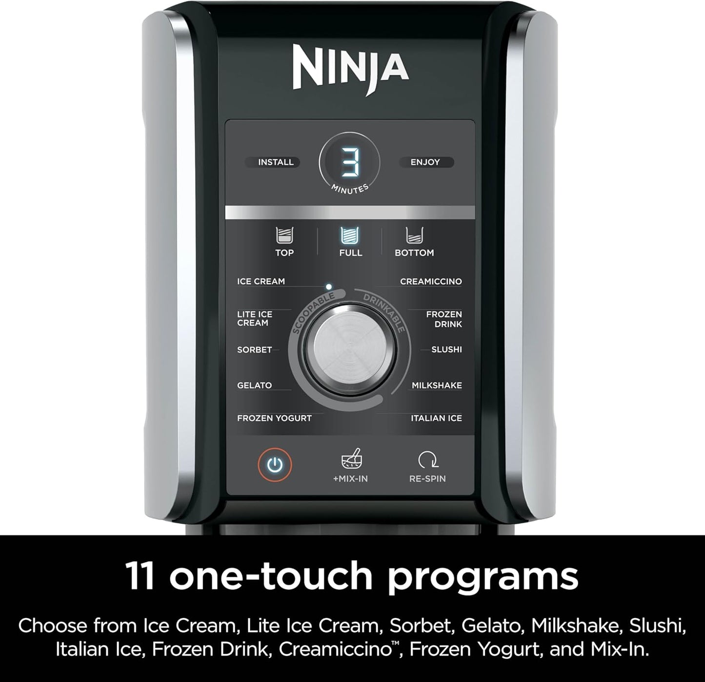 Ninja CREAMi Deluxe 10-in-1 Frozen Dessert Maker | 2-Year Warranty  - نينجا كريمي ديلوكس 10 في 1 جهاز المثلجات | ضمان سنتين