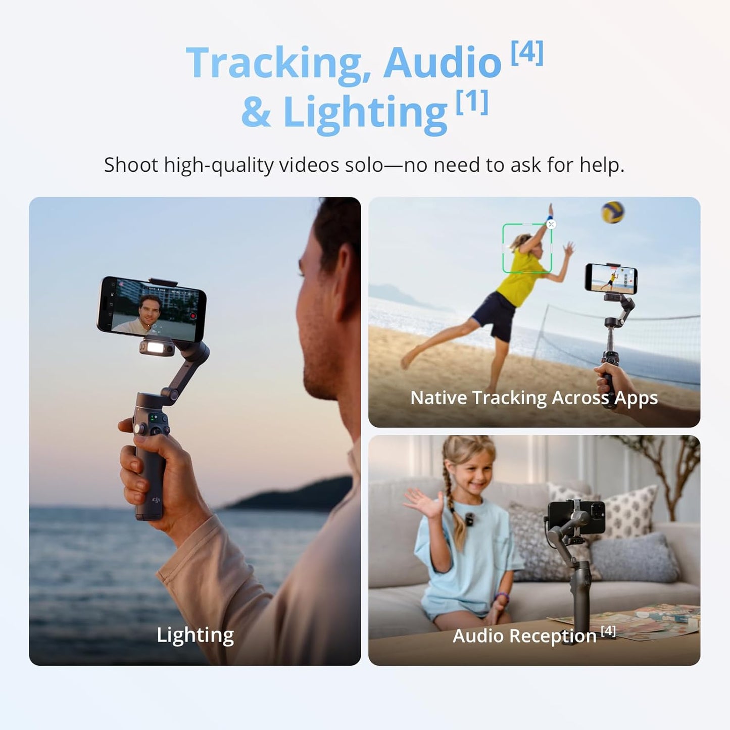 DJI Osmo Mobile 8 Phone Stabilizer مثبت تصوير للجوال | Built-in Tripod & Extension Rod | 10h Battery