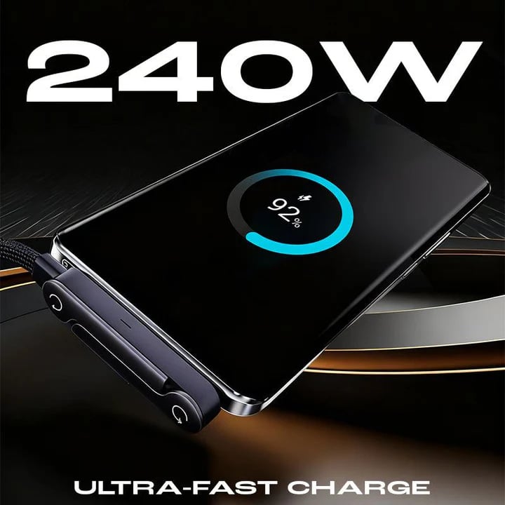BLACK FRIDAY SALE🎁JAXVOLT 240W Super Fast Charging 2-in-1 Charging Cable & Phone Stand