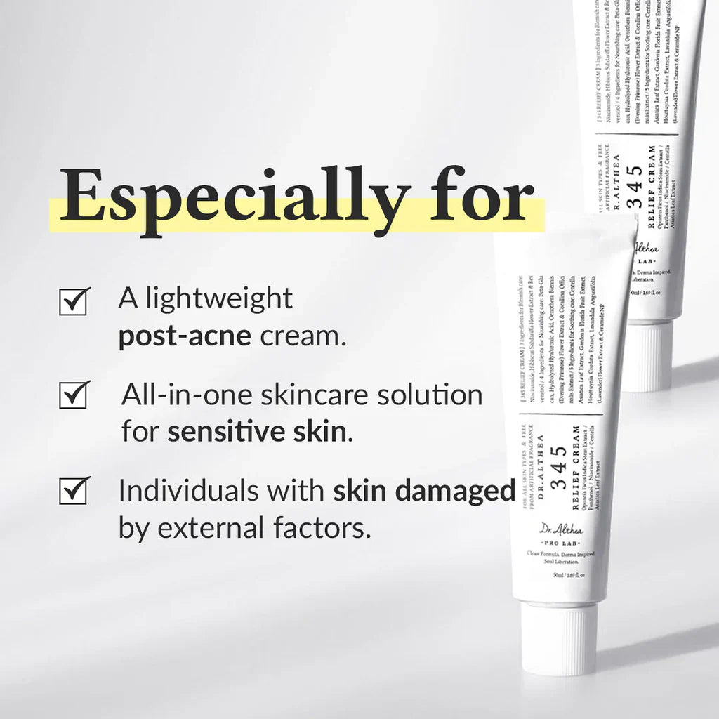 DR, ALTHEA 345 RELIEF CREAM 345 Relief Cream – Soothing & Hydrating Face Cream, 50ml
