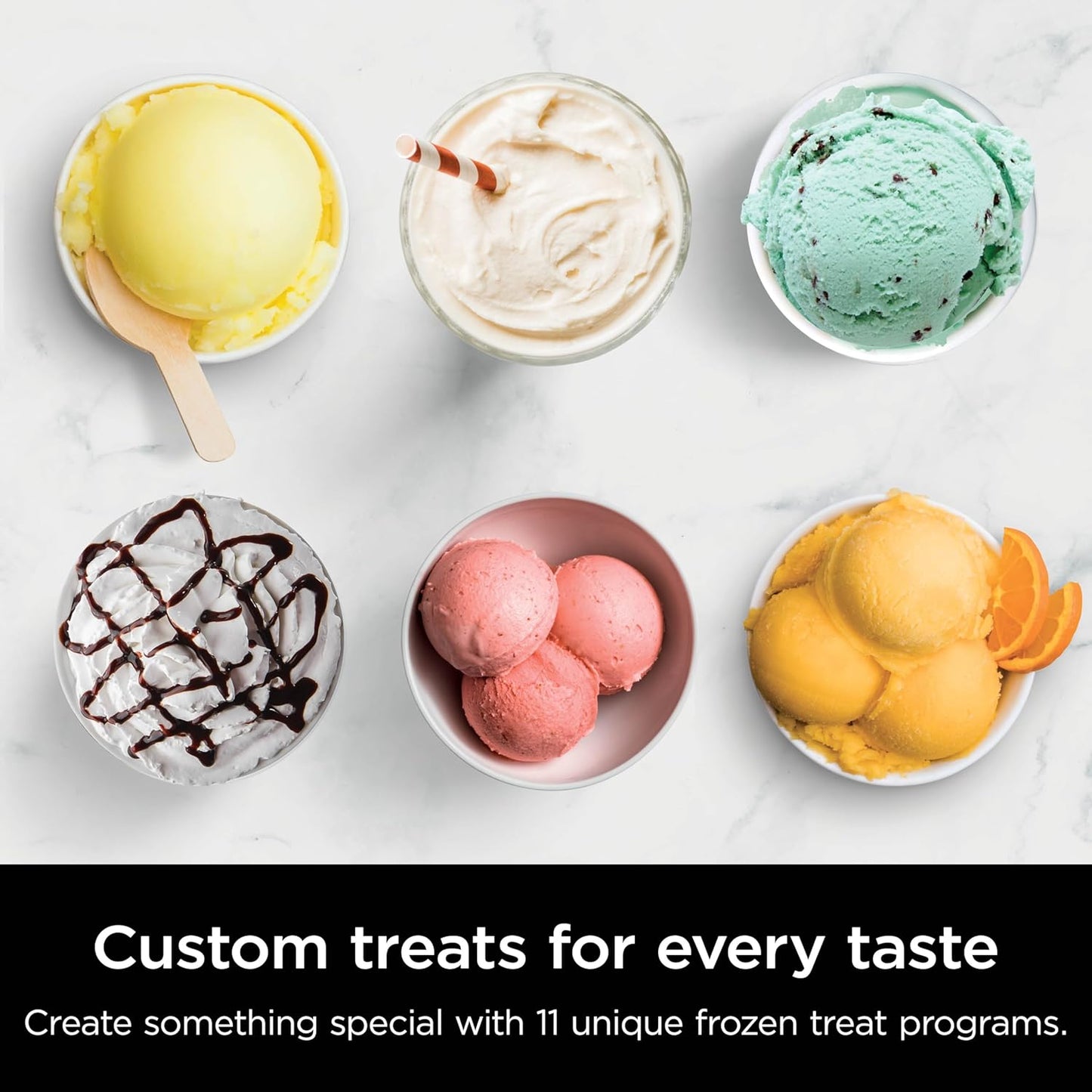 Ninja CREAMi Deluxe 10-in-1 Frozen Dessert Maker | 2-Year Warranty  - نينجا كريمي ديلوكس 10 في 1 جهاز المثلجات | ضمان سنتين
