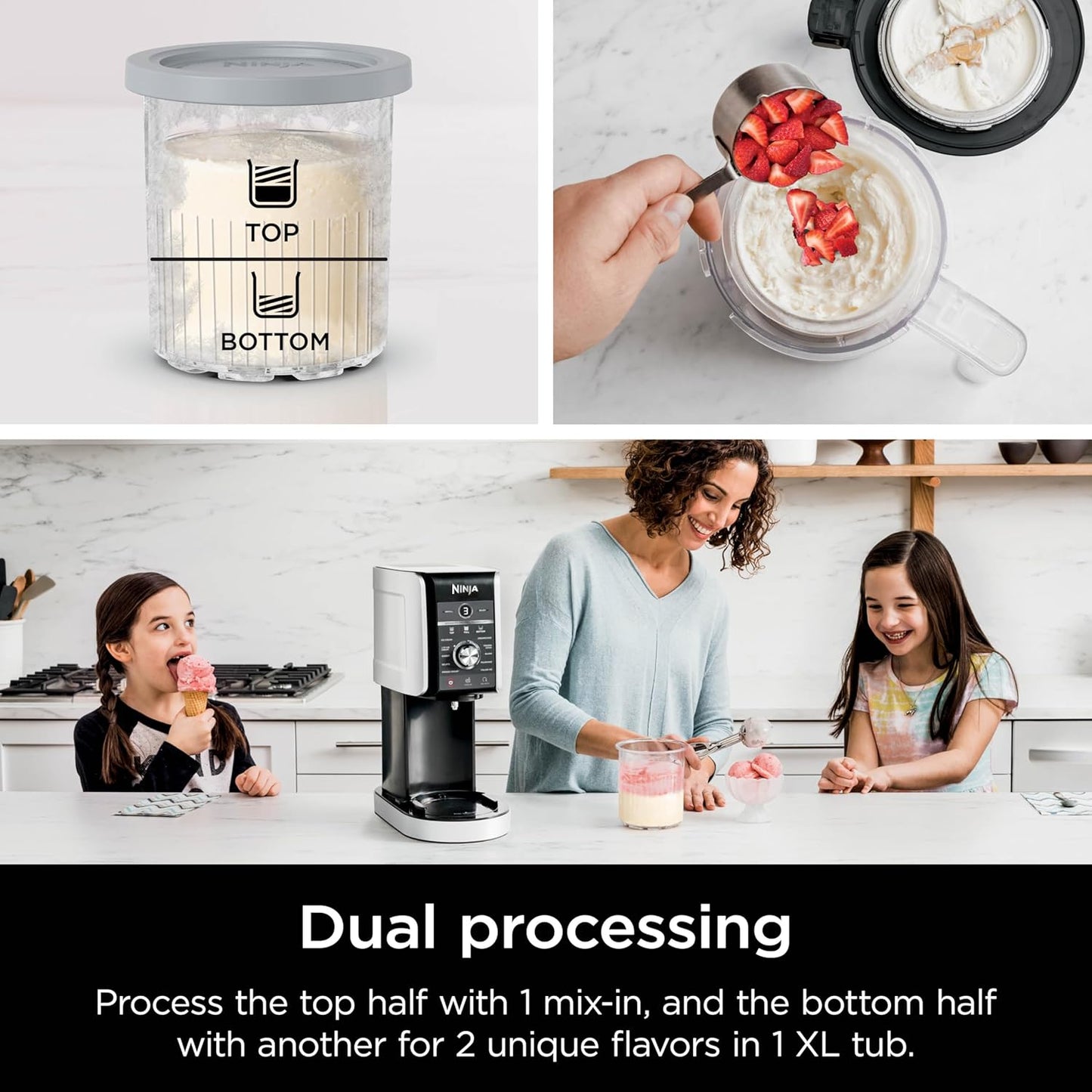 Ninja CREAMi Deluxe 10-in-1 Frozen Dessert Maker | 2-Year Warranty  - نينجا كريمي ديلوكس 10 في 1 جهاز المثلجات | ضمان سنتين