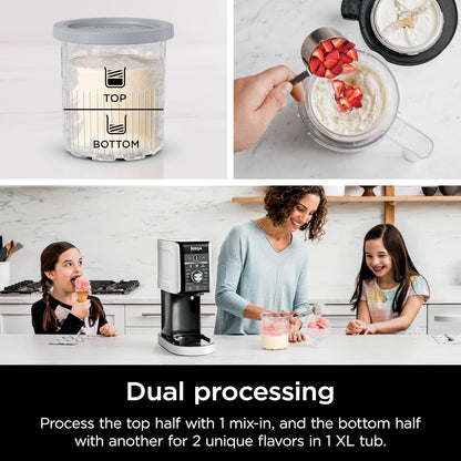 Ninja CREAMi Deluxe 10-in-1 Frozen Dessert Maker | 2-Year Warranty  - نينجا كريمي ديلوكس 10 في 1 جهاز المثلجات | ضمان سنتين