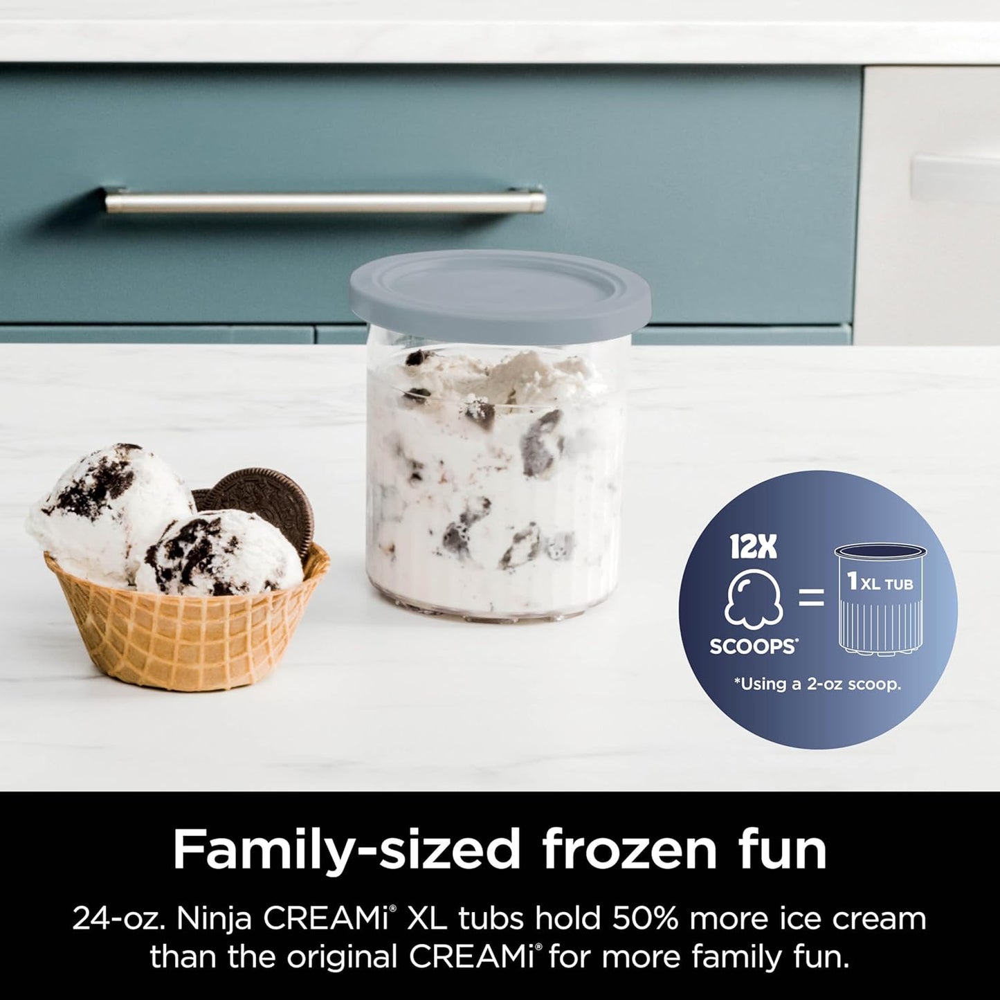 Ninja CREAMi Deluxe 10-in-1 Frozen Dessert Maker | 2-Year Warranty  - نينجا كريمي ديلوكس 10 في 1 جهاز المثلجات | ضمان سنتين