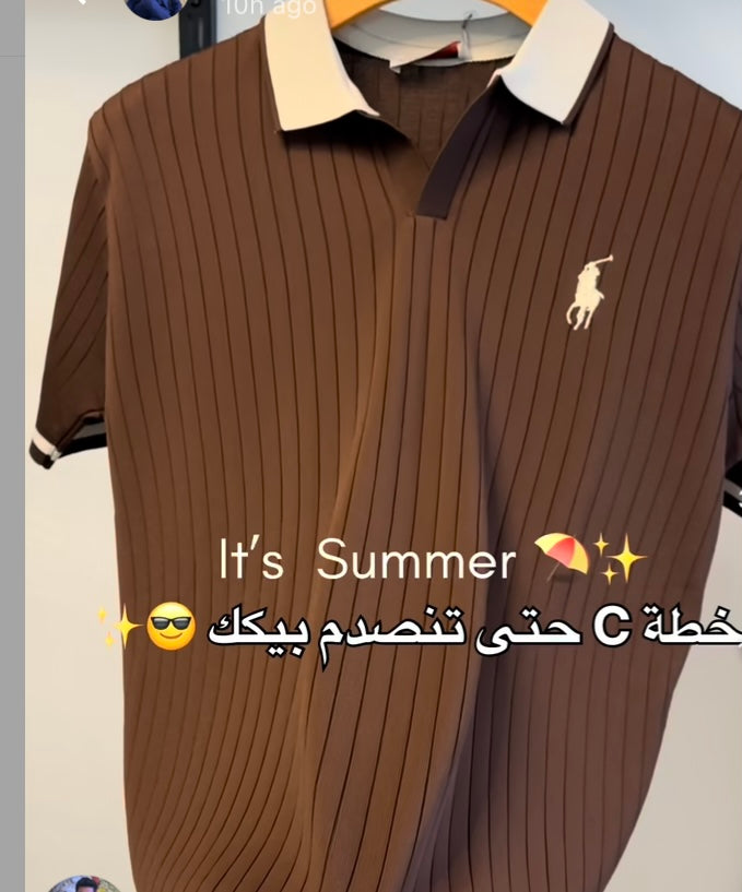 Perfect Combo: T Shirt, Pants & Sneakers& Watch "التركيبة المثالية: قميص، بنطال وأحذية رياضية!" – White & Brown Combo