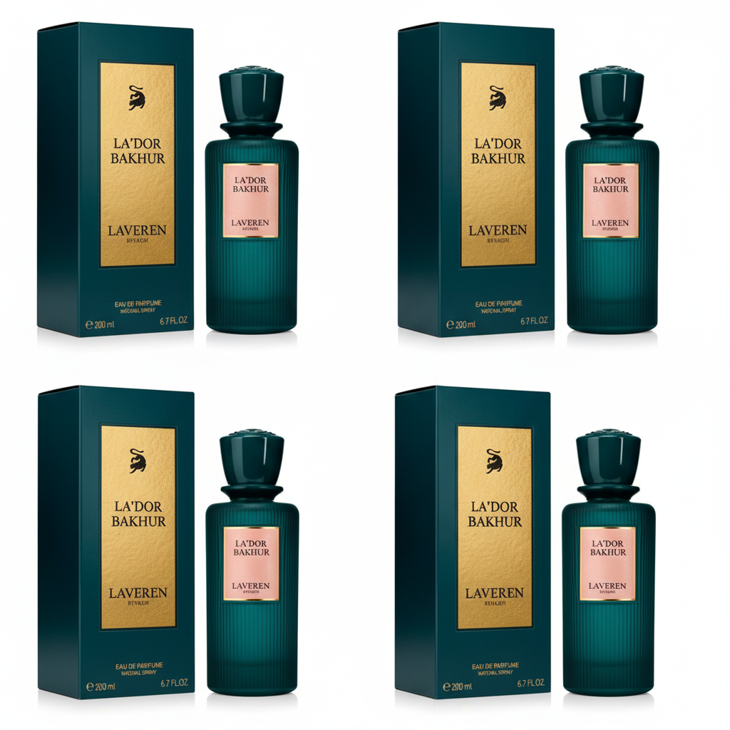 Pack of 4 La’dor Bakhur by Laveren Riyadh 200ML | عبوة من ٤ عطور لادور بخور من لافيرين الرياض