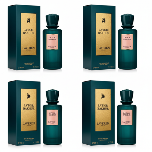 Pack of 4 La’dor Bakhur by Laveren Riyadh 200ML | عبوة من ٤ عطور لادور بخور من لافيرين الرياض