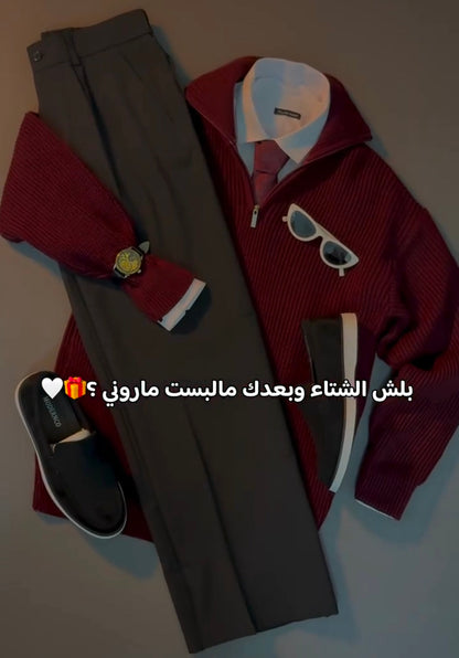 Urban Style Set: Shirt, Pants, Sneakers & Watch مجموعة الأناقة العصرية: قميص، بنطال، أحذية رياضية وساعة إصدار الأحمر والأسود (Red & Black Edition)