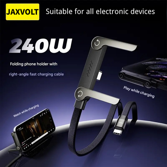 BLACK FRIDAY SALE🎁JAXVOLT 240W Super Fast Charging 2-in-1 Charging Cable & Phone Stand