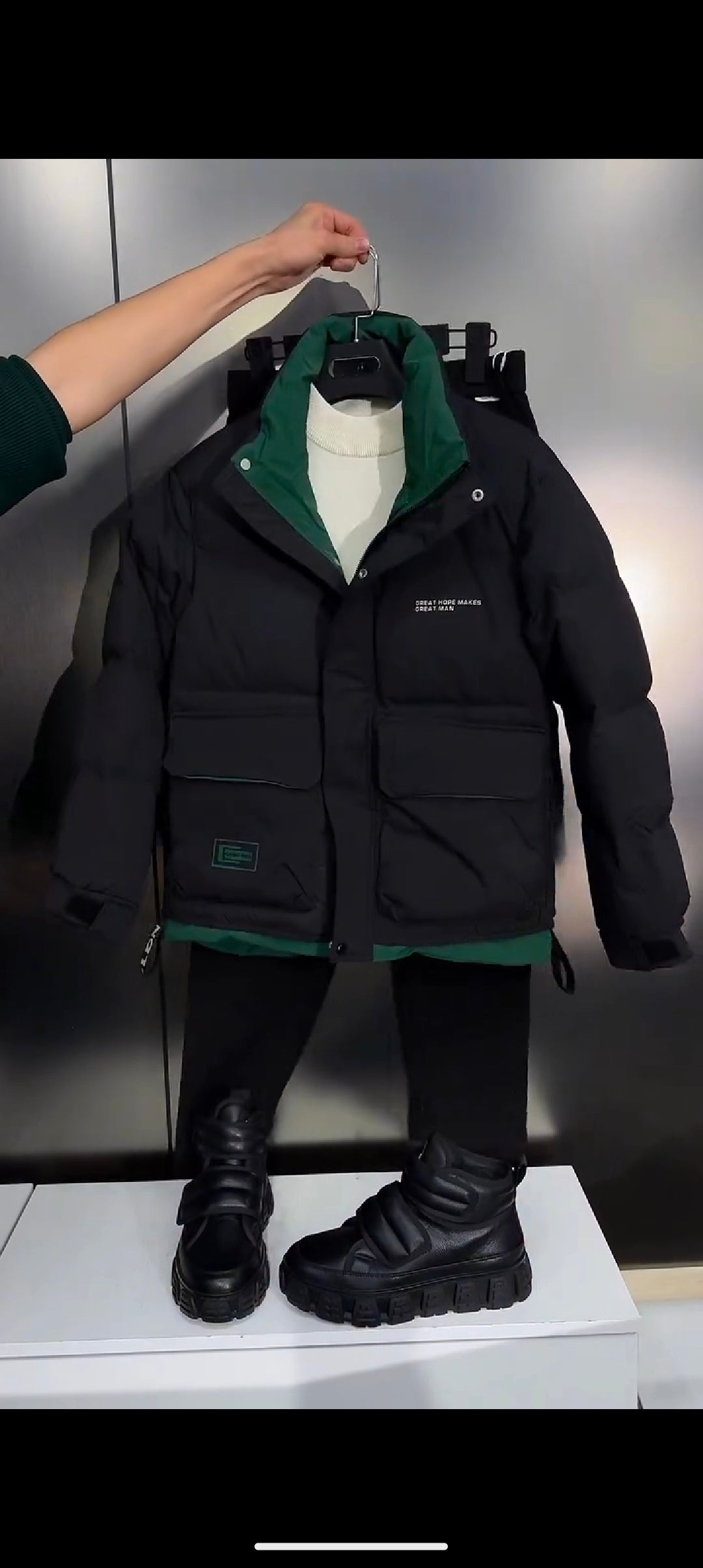 Perfect Combo: Jacket, Pants & Sneakers "التركيبة المثالية: قميص، بنطال وأحذية رياضية!" – Black Combo