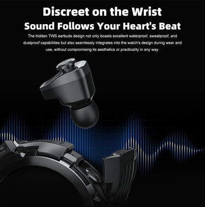Smart Watch 3 in 1 مع Earbuds – ساعة ذكية متعددة الوظائف بشاشة 1.28" HD، تتبع اللياقة، قياس نبضات القلب، مكالمات Bluetooth، وسماعات لاسلكية مدمجة