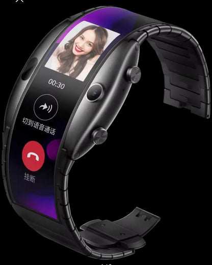 Nubia Alpha Smartwatch | Foldable OLED Display | eSIM Calling | Futuristic Wearable Watch