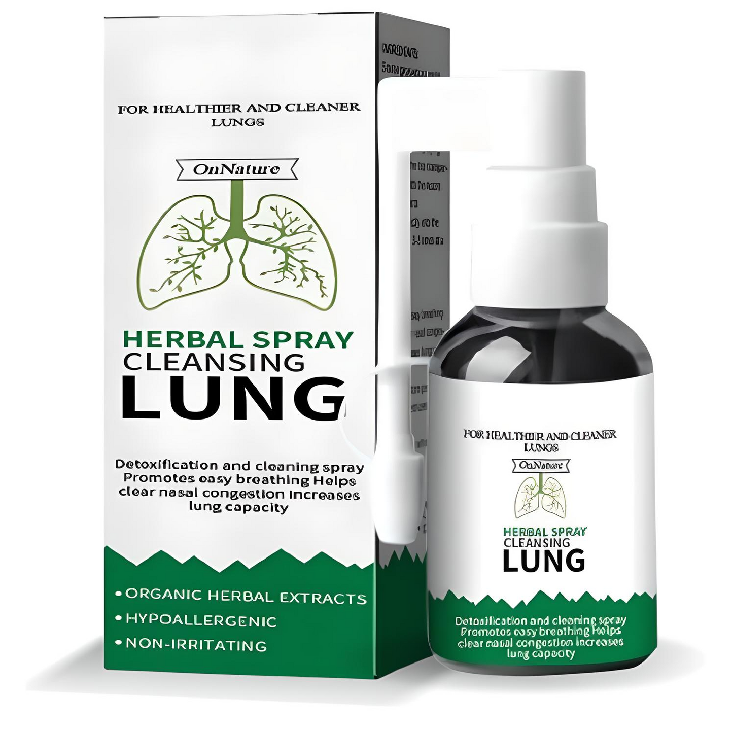 BREATHE-RIGHT ORGANIC HERBAL ORAL LUNG SPRAY: POWERFUL LUNG SUPPORT CLEANSE & REPAIR.
