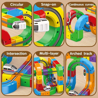 51/81/123 PCS Magnetic Train Set | STEM Education Assembled Toy