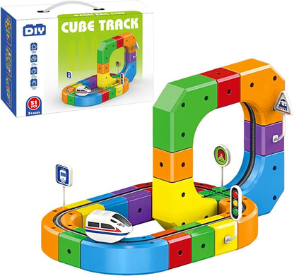 51/81/123 PCS Magnetic Train Set | STEM Education Assembled Toy