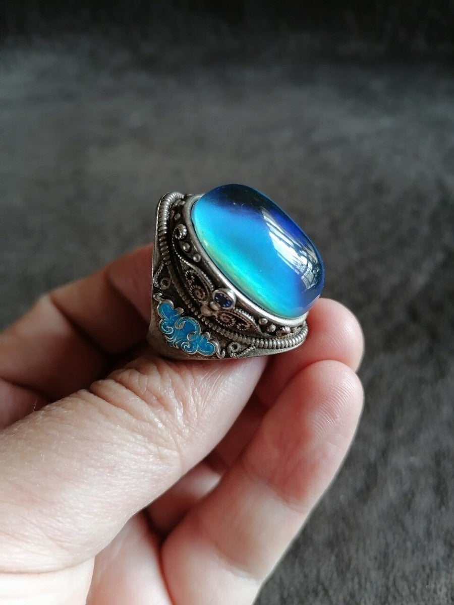 silver-toned mood ring