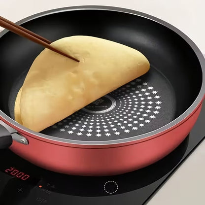 Nonstick Fry Pan, Induction Compatible, Lightweight Smokeless Frying Pan for Gas & Smooth Surface Stovetops, for Steak, Pancakes, Breakfast, Diamond Pattern Random