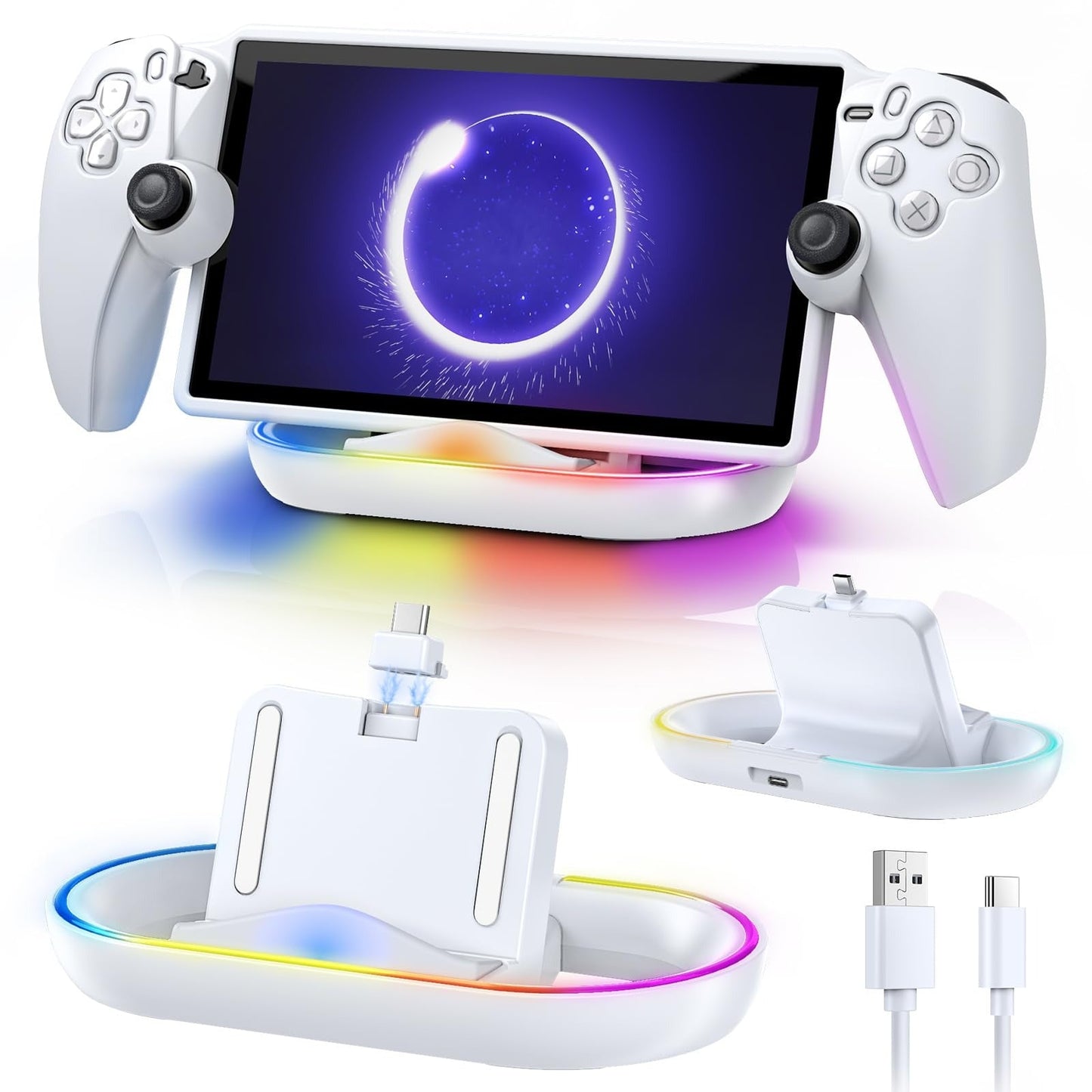 PlayStation Portal Remote Player جهاز ألعاب محمول بشاشة كبيرة مع أذرع تحكم احترافية