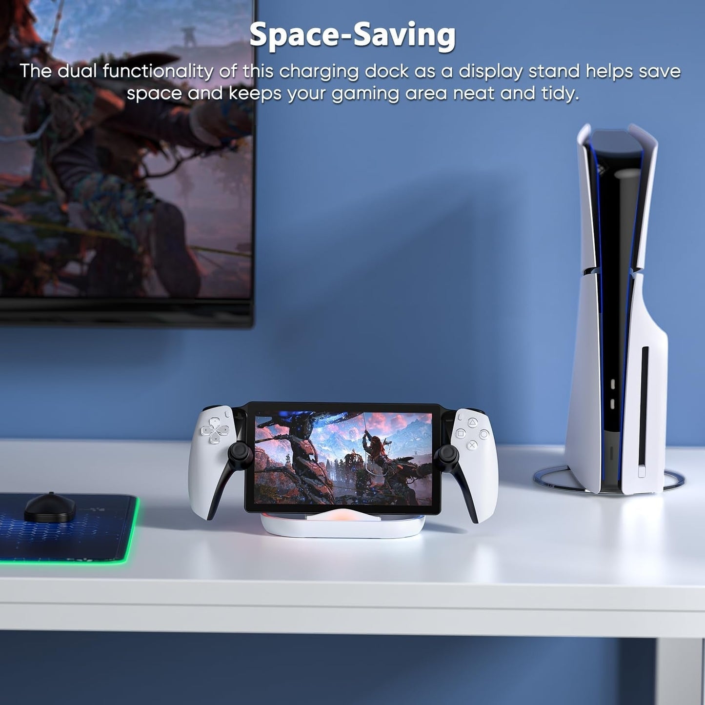 PlayStation Portal Remote Player جهاز ألعاب محمول بشاشة كبيرة مع أذرع تحكم احترافية