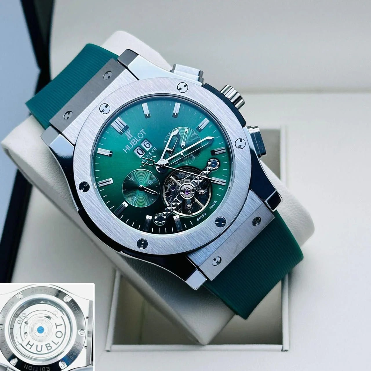 Hublot - Classic Fusion Automatic Skeleton Chronograph Watch (A+) (Copy)
)