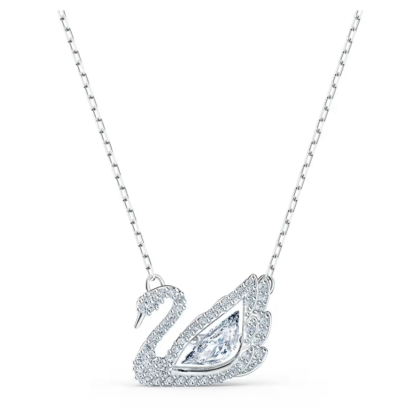 24K Silver Plated swan necklace