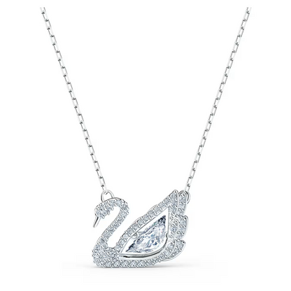 24K Silver Plated swan necklace