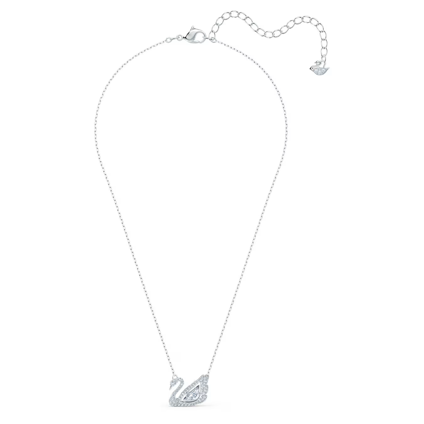 24K Silver Plated swan necklace