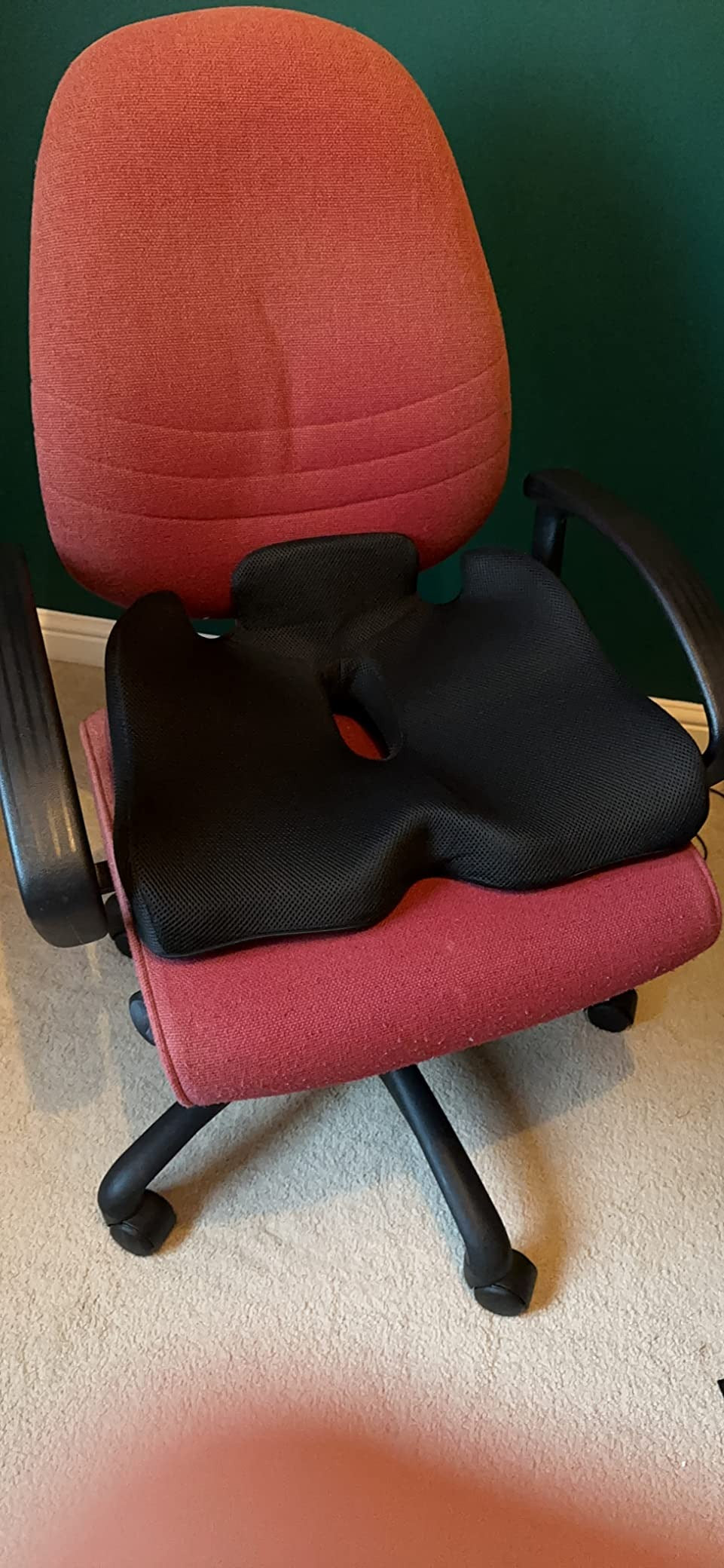 Memory foam office chair cushions, car seat back support cushions with a washable cover
