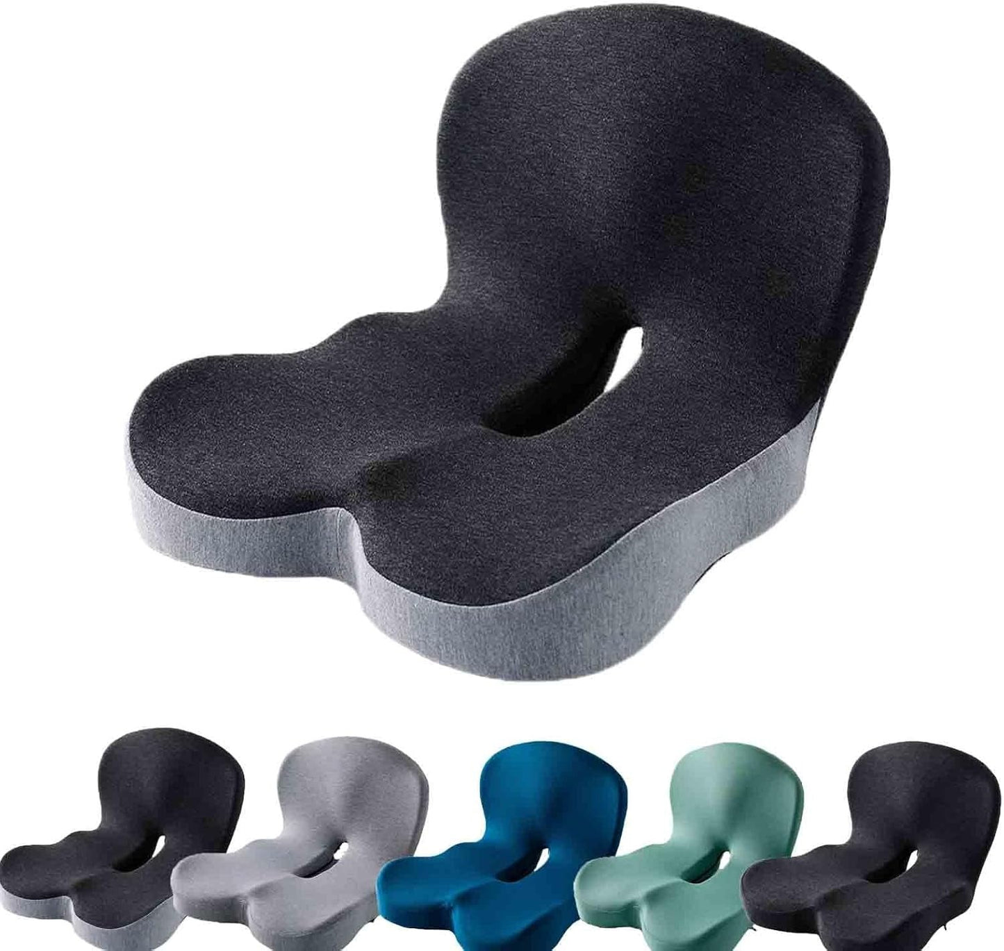 Memory foam office chair cushions, car seat back support cushions with a washable cover