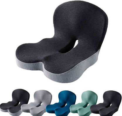 Memory foam office chair cushions, car seat back support cushions with a washable cover