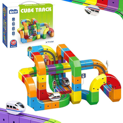 51/81/123 PCS Magnetic Train Set | STEM Education Assembled Toy