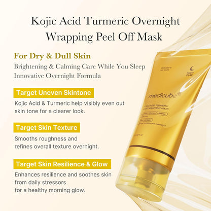 Medicube Kojic Acid Turmeric Night Wrapping Mask 75ml Expiry 06 - 2028