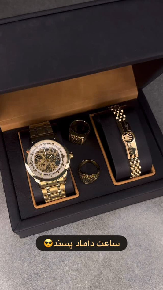 Luxury Men’s Gift Set – Golden Prestige Edition  طقم هدايا رجالي فاخر – إصدار ذهبي فاخر